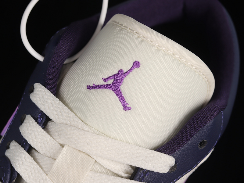 Air Jordan 1 Low White/Black/Purple 19