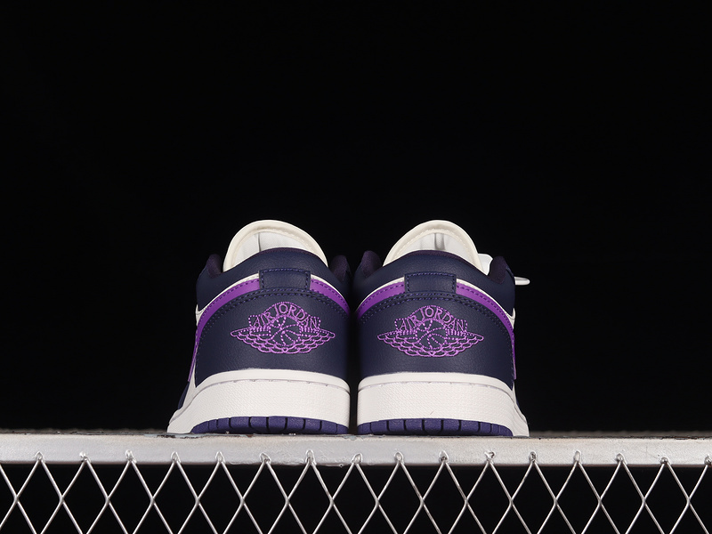 Air Jordan 1 Low White/Black/Purple 29