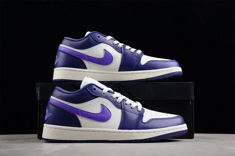 Air Jordan 1 Low White/Purple 25