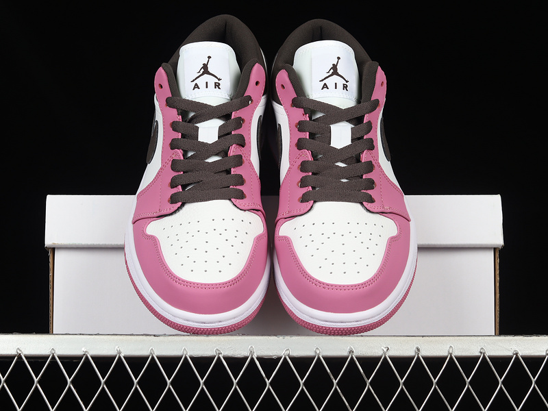 Air Jordan 1 Low White/Black/Pink 11