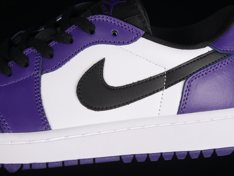 Air Jordan 1 Low Golf White/Court Purple/University Red/Black 13