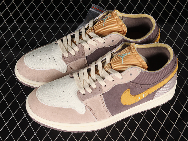 Air Jordan 1 Low Se Craft Taupe Haze/Mint Foam-Celestial Gold-Fossil Stone-Sail 21