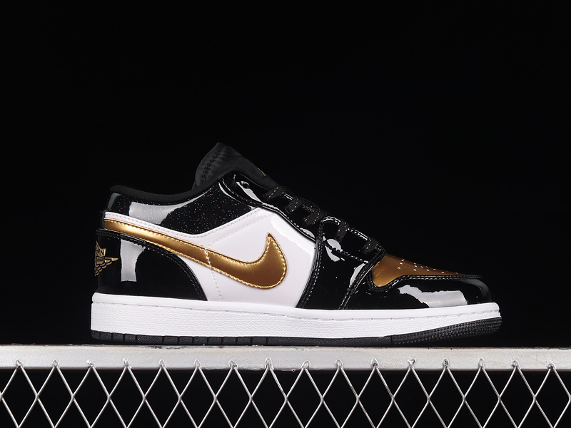 Air Jordan 1 Low Se Gs Gold Toe Black/Metallic Gold/White 11