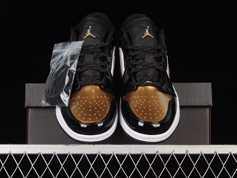 Air Jordan 1 Low Se Gs Gold Toe Black/Metallic Gold/White 25