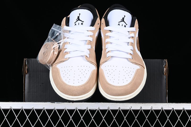 Air Jordan 1 Low Aj1 White/Brown/Black 7