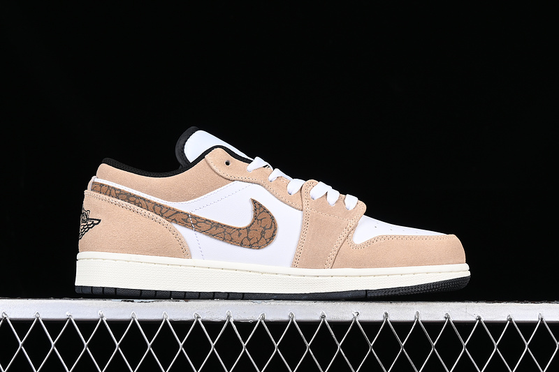 Air Jordan 1 Low Aj1 White/Brown/Black 31