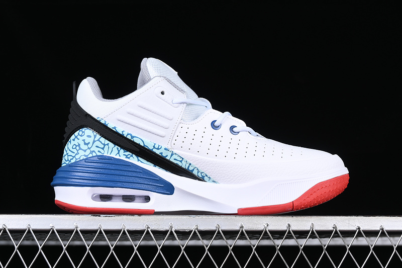 Air Jordan Max Aura 5 White/Blue/Black/Red 21