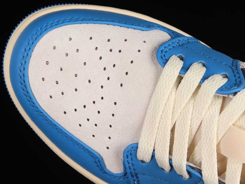 Air Jordan 1 Low Unc White/University Blue-Grey-Sail 13