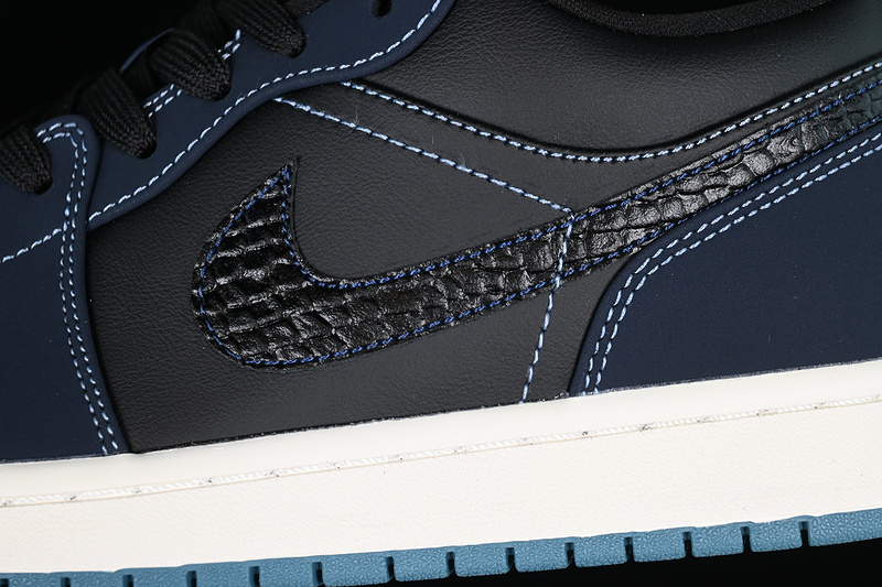 Air Jordan 1 Low Se Black/Black/Dark Obsidian/Sail 15