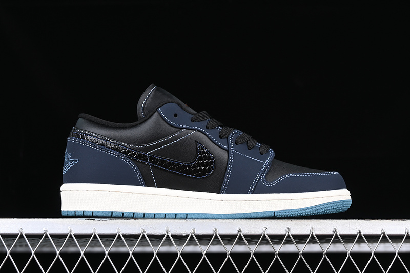 Air Jordan 1 Low Se Black/Black/Dark Obsidian/Sail 23