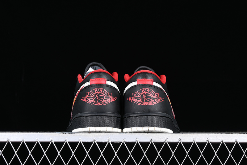 Air Jordan 1 Low Flaming Swoosh Black/Red/White 15