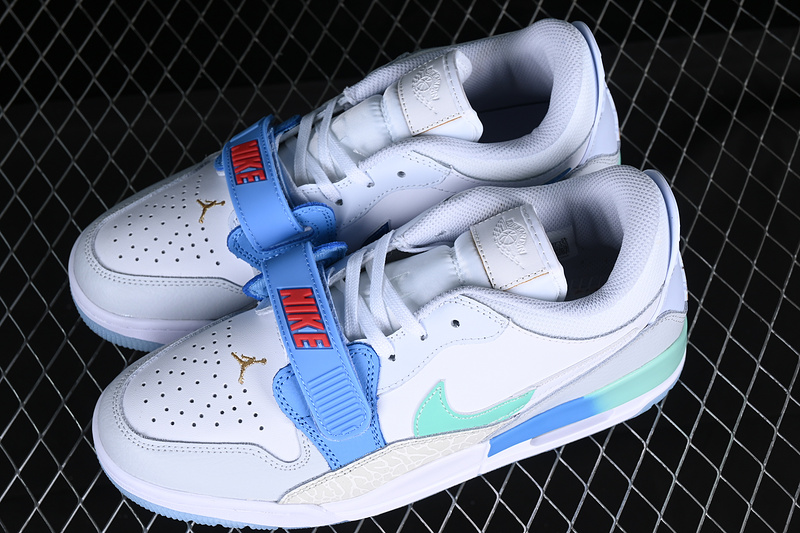 Air Jordan Legacy 312 Low White/Gren/Blue/Gold 21