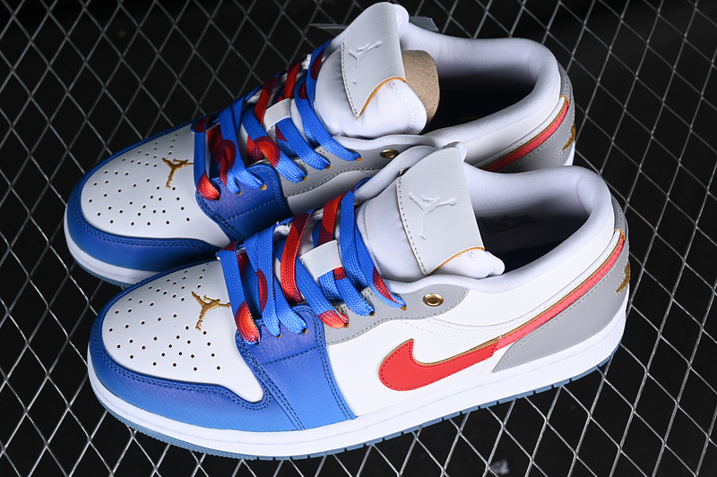 Air Jordan 1 Low Philippines White/Grey/Blue/Red 5