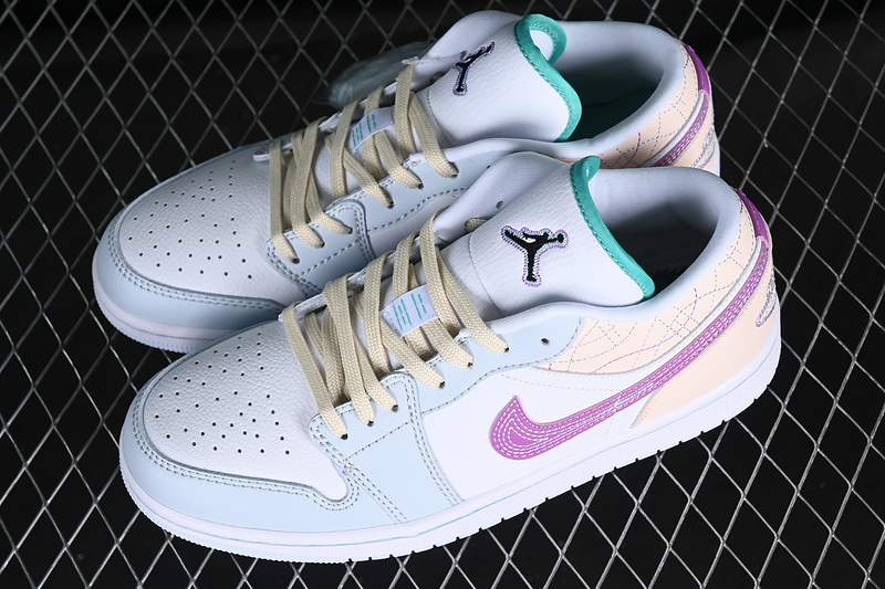 Air Jordan 1 Low White/Blue/Pink/Yellow 15