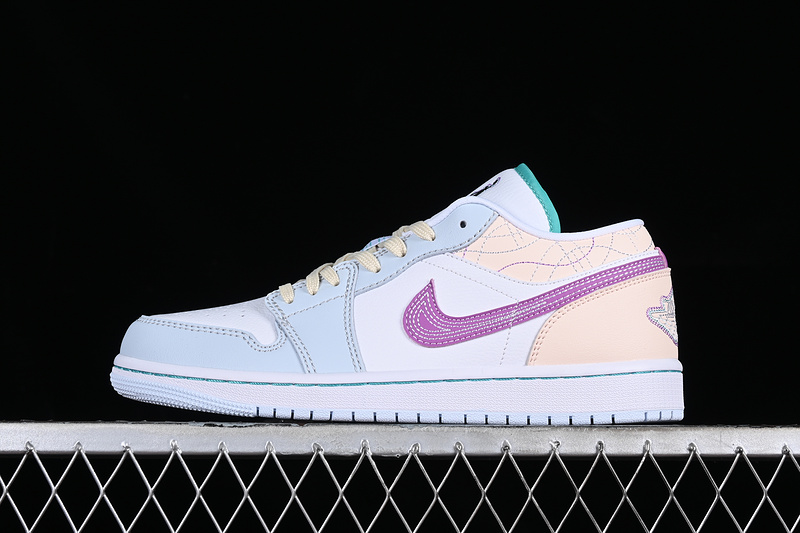 Air Jordan 1 Low White/Blue/Pink/Yellow 23