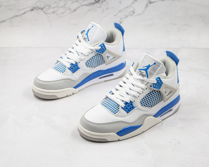 Air Jordan 4 Retro Military Blue 2012 White/Military Blue-Ntrl Grey 3