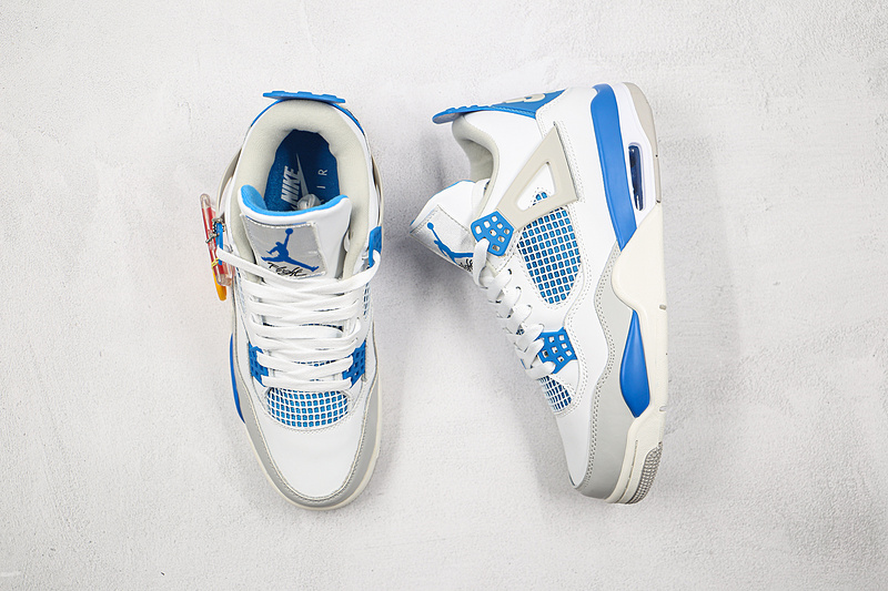 Air Jordan 4 Retro Military Blue 2012 White/Military Blue-Ntrl Grey 7