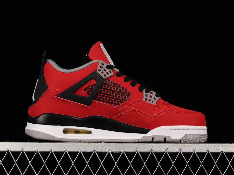 Air Jordan 4 Retro Toro Bravo Fire Red/White-Back-Cmnt Grey 29