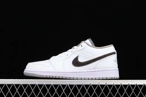 Air Jordan 1 Phat Low White/White/Shadow Grey 3