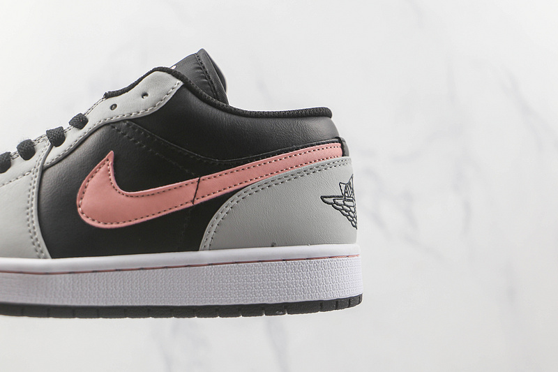 Air Jordan 1 Low Black/Grey Fog/White/Bleached Coral 3