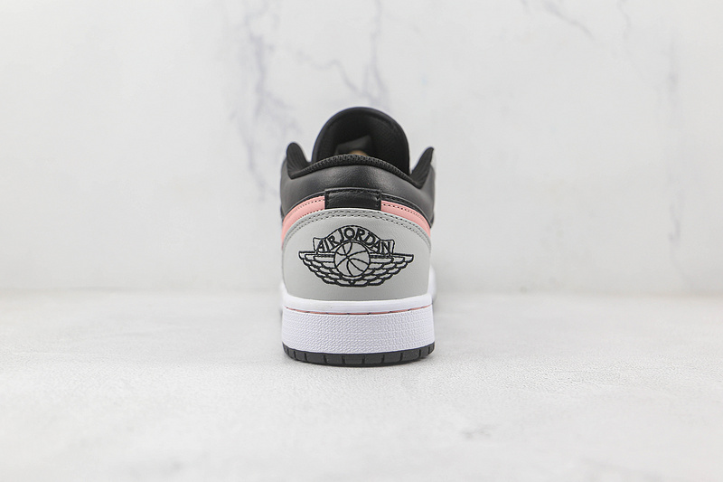 Air Jordan 1 Low Black/Grey Fog/White/Bleached Coral 11