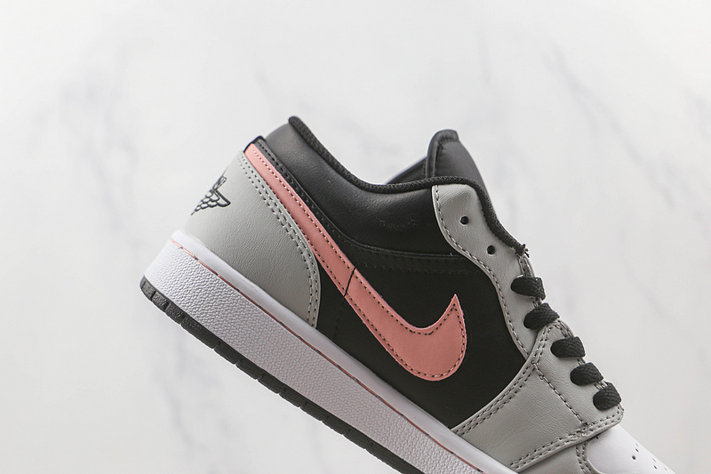 Air Jordan 1 Low Black/Grey Fog/White/Bleached Coral 13