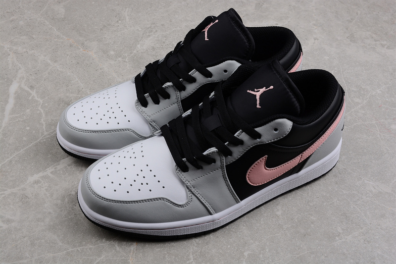 Air Jordan 1 Low Grey/White/Pink 5