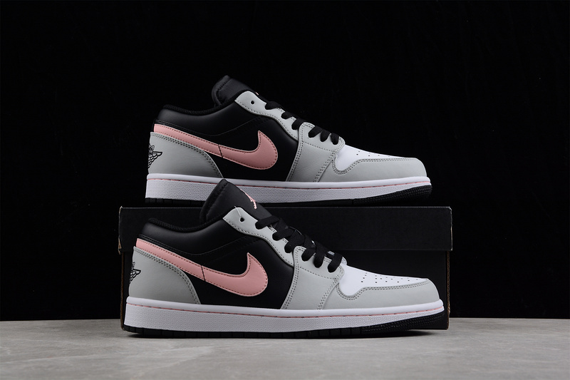 Air Jordan 1 Low Grey/White/Pink 23