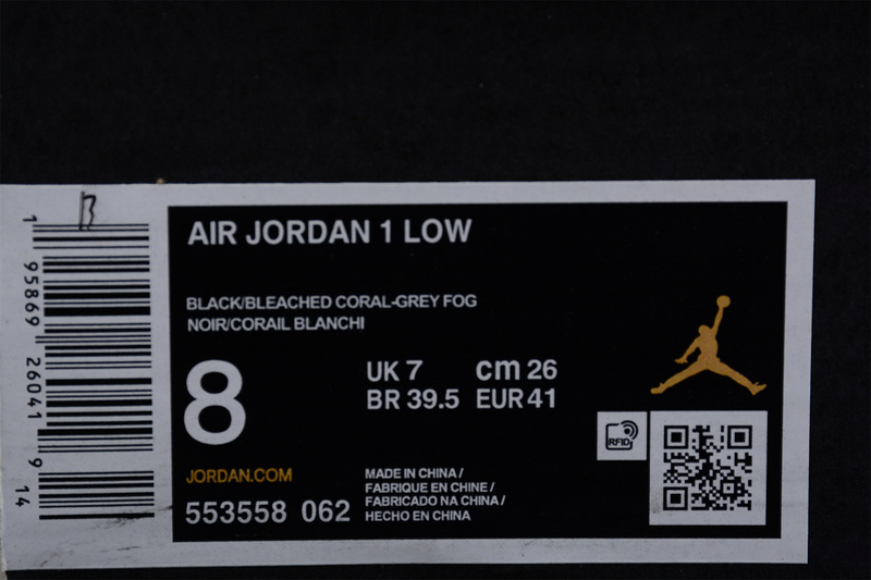 Air Jordan 1 Low Grey/White/Pink 31