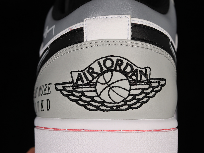 Air Jordan 1 Low White/Light Grey/Black 21