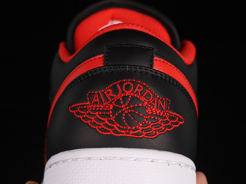 Air Jordan 1 Low White Toe Black/Fire Red-White 7