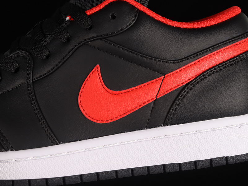 Air Jordan 1 Low White Toe Black/Fire Red-White 9