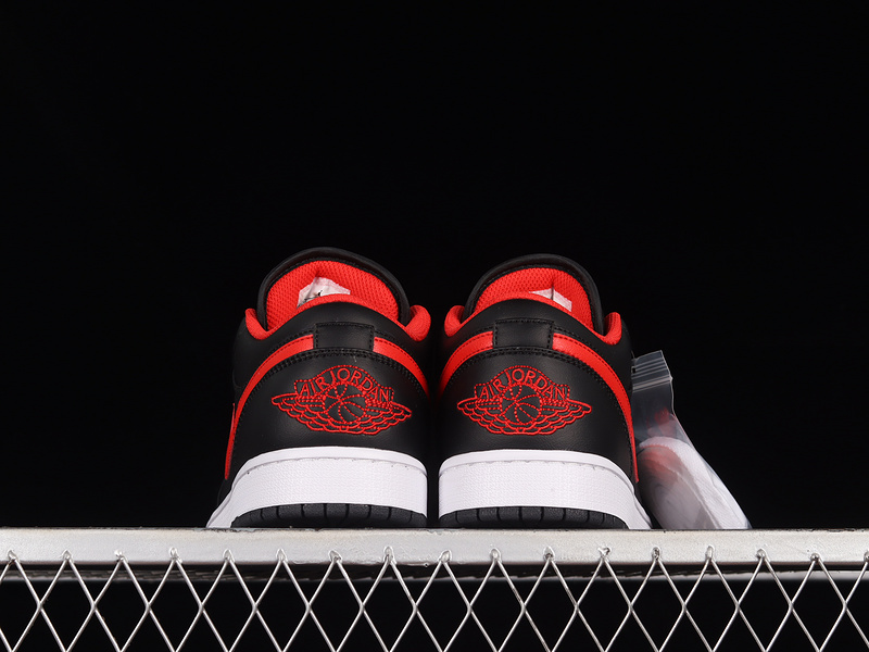 Air Jordan 1 Low White Toe Black/Fire Red-White 25