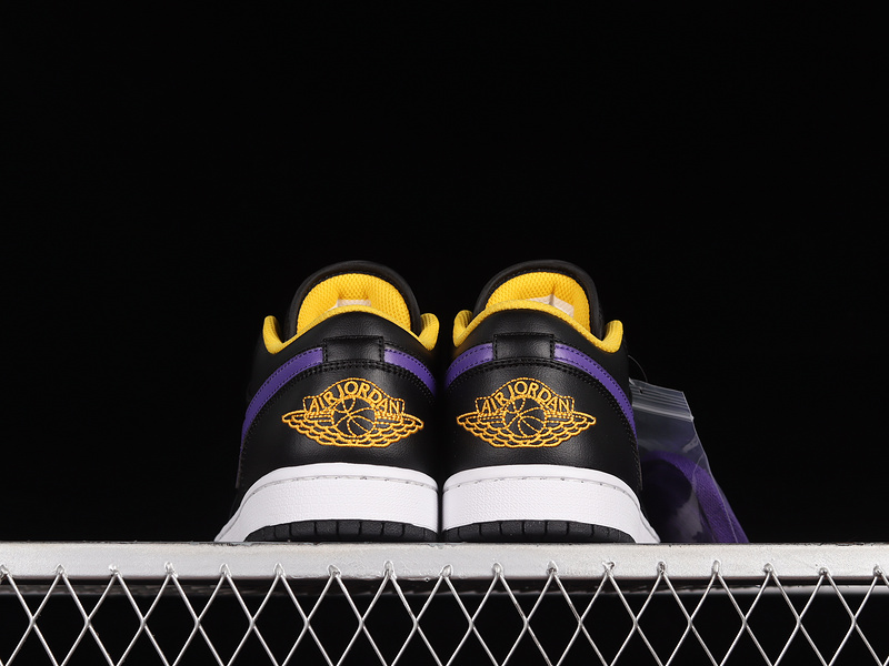 Air Jordan 1 Low Black/Dark Concord-Taxi 19