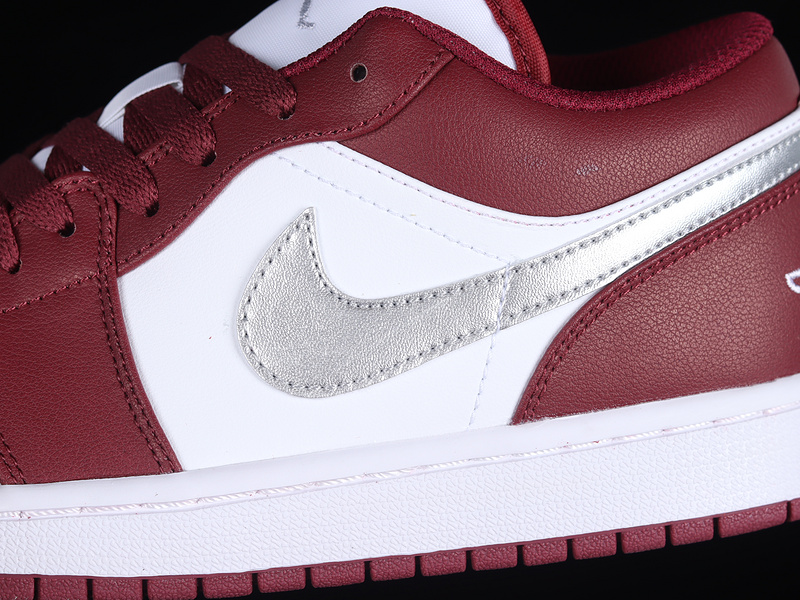 Air Jordan 1 Low Bordeaux White/Bordeaux/Grey 13