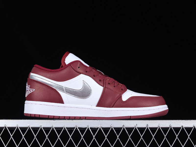 Air Jordan 1 Low Bordeaux White/Bordeaux/Grey 29