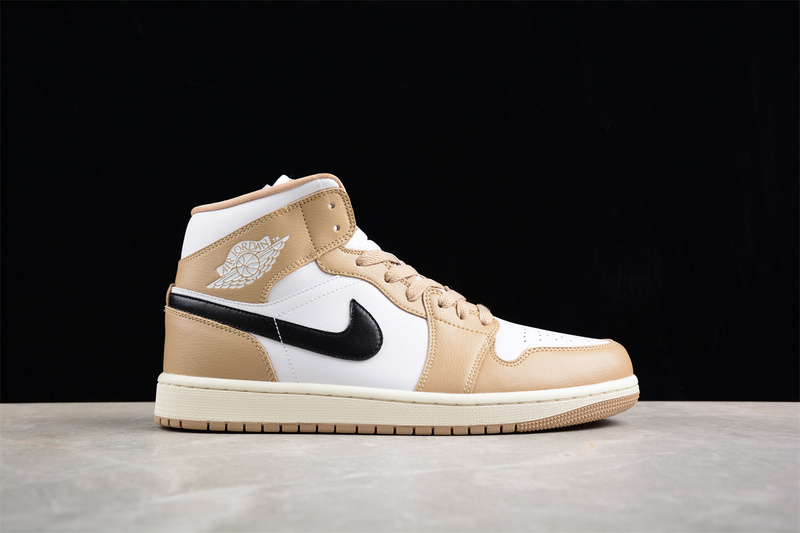 Air Jordan 1 Mid White/Brown/Black 9