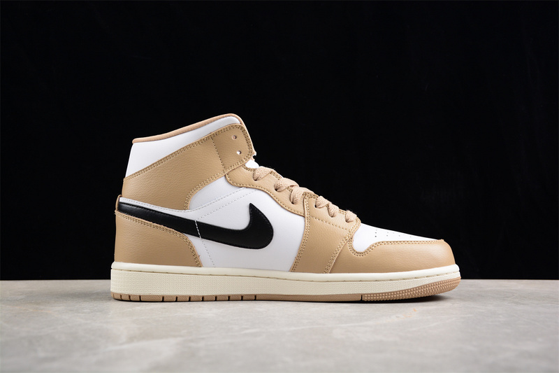 Air Jordan 1 Mid White/Brown/Black 21