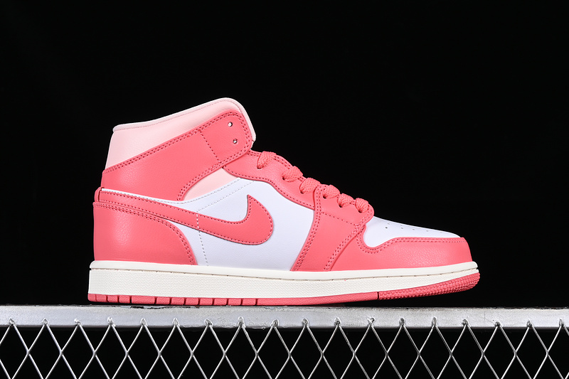 Air Jordan 1 Mid White/Pink 3