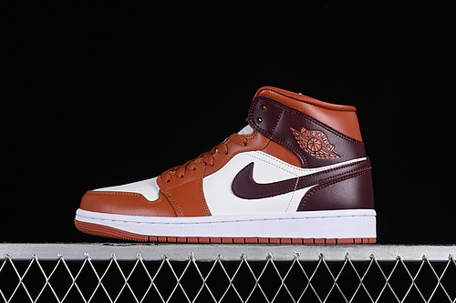 Air Jordan 1 Mid Dusty Peach/Night Maroon/Sail/White 3