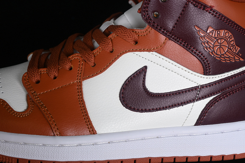 Air Jordan 1 Mid Dusty Peach/Night Maroon/Sail/White 13