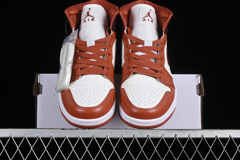 Air Jordan 1 Mid Dusty Peach/Night Maroon/Sail/White 19