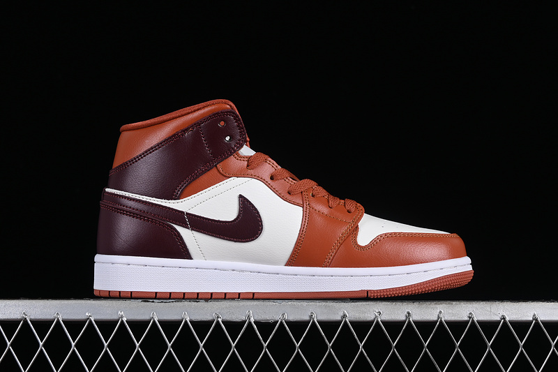 Air Jordan 1 Mid Dusty Peach/Night Maroon/Sail/White 25