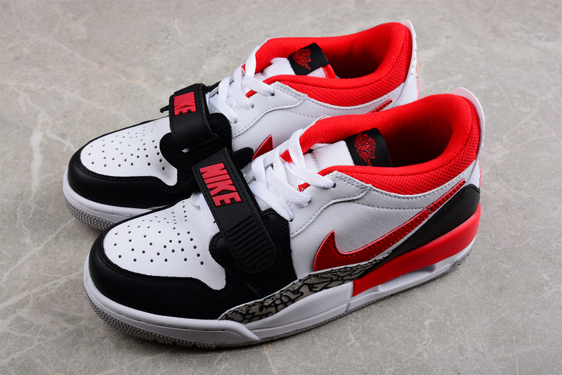 Jordan Legacy 312 Low Black Toe White/Black/Gym Red 11