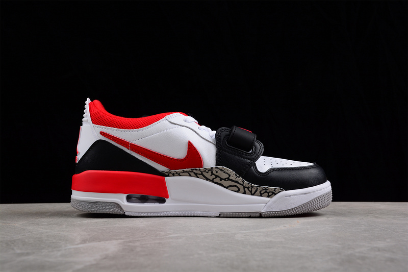 Jordan Legacy 312 Low Black Toe White/Black/Gym Red 13