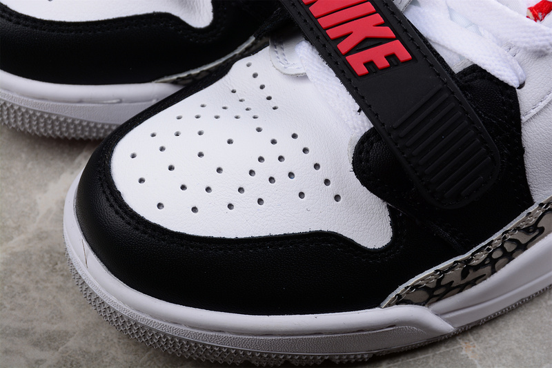 Jordan Legacy 312 Low Black Toe White/Black/Gym Red 23