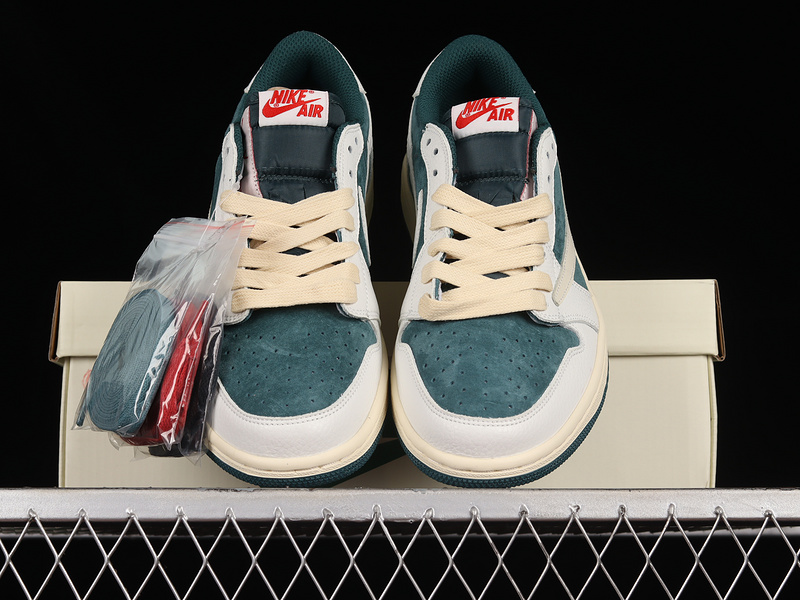 Travis Scott X Air Jordan 1 Low Dark Green/Red/White 21