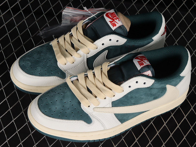 Travis Scott X Air Jordan 1 Low Dark Green/Red/White 25