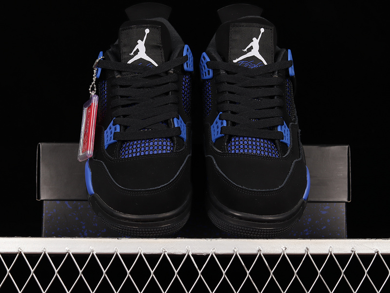 Air Jordan 4 Retro Heilan Black/Sapphire Blue/Black 17