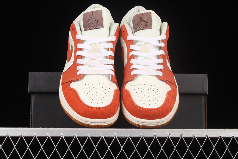 Air Jordan 1 Low White/Orange/Brown 5